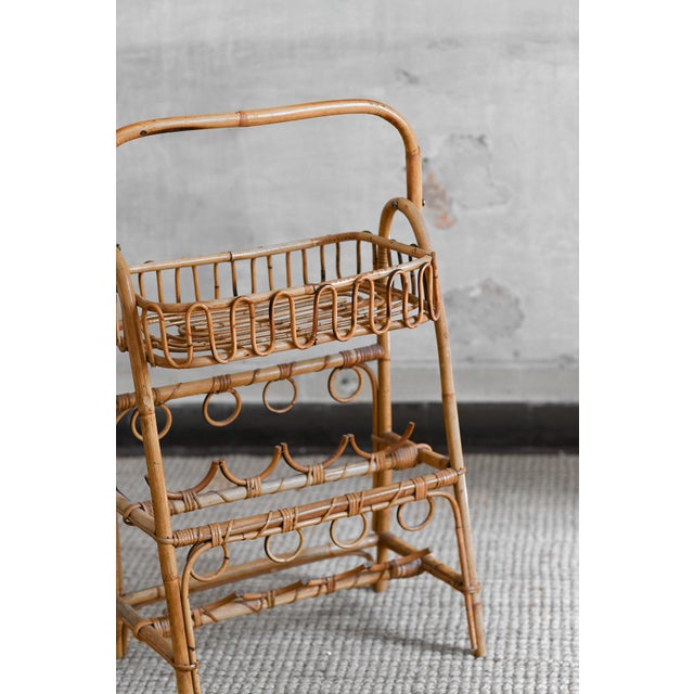 Mid-Century Bamboo Bottle Rack Etagère, 1960s For Sale - Image 4 of 6