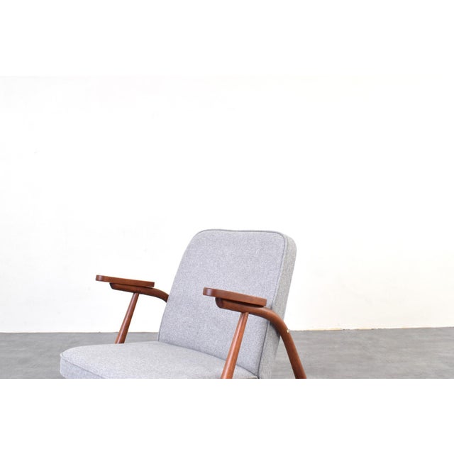 Wood Mid-Century Modern Polish Lounge Chair, 1960s For Sale - Image 7 of 12