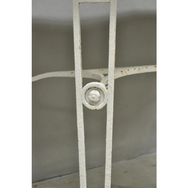 Antique Gothic Renaissance Wrought Iron Stretcher Base Potting Side Table (B) For Sale In Philadelphia - Image 6 of 17