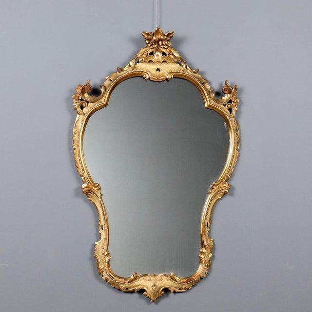 Barocchetto Carved Wood Mirror For Sale - Image 9 of 9