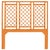 Coastal X & Diamond Platform Bed Queen, Citrus Orange For Sale - Image 3 of 7