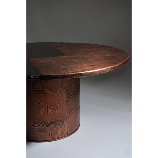 Copper Mosaic Veda Table by Ayse Zelal Tugrul For Sale - Image 8 of 9