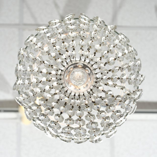 Antique French Baccarat Crystal Pendant Chandelier - a Pair For Sale - Image 9 of 9