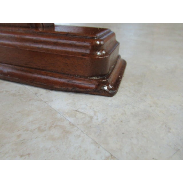 Vintage Teak Mid Century Dining Room Conference Table Custom Brass Inlay For Sale - Image 11 of 13