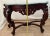 Vintage Victorian Rococo Revival Console Table Carved Mahogany, Green Marble Top For Sale - Image 9 of 13