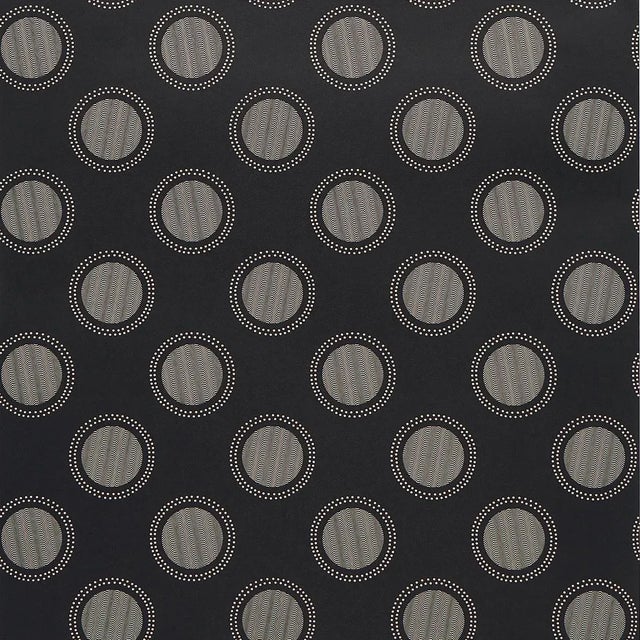 Sample - Schumacher x Neisha Crosland Watermark Wallpaper in Black & White For Sale