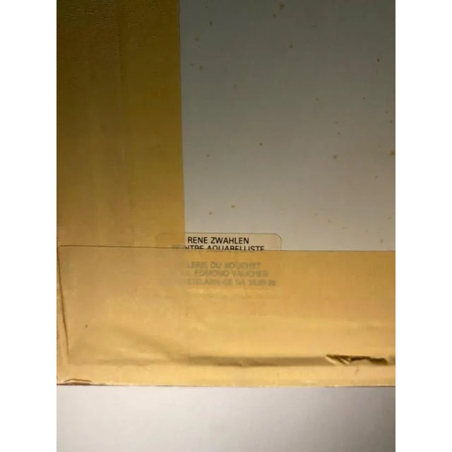 1950s René Zwahlen, Petit Saconnex Place, Geneva, 1950s, Watercolor For Sale - Image 5 of 9