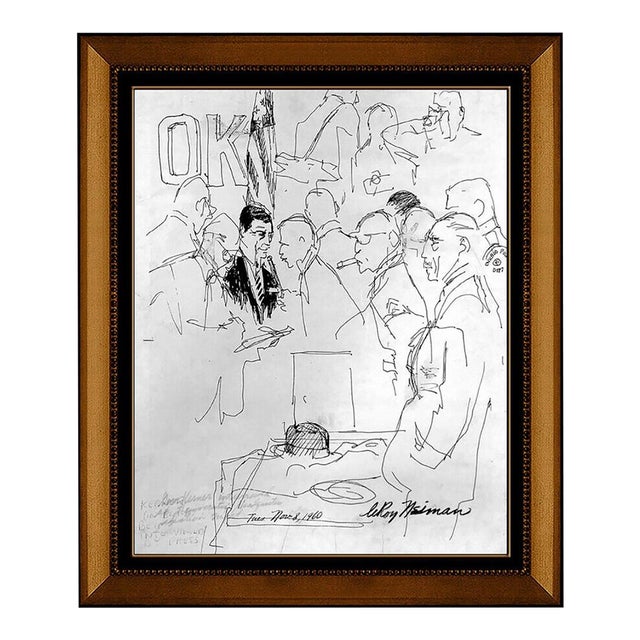 1960s Kerner Victory Sketch, LeRoy Neiman For Sale