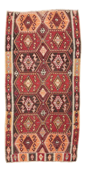 Vintage Turkish Kaisari Kilim Rug