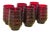 Vintage Anchor Hocking Ruby Red Bubble Glass Tumblers- Set of 6 For Sale