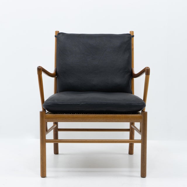 Colonial Lounge Chair by Ole Wanscher for Poul Jeppesen, 1990s For Sale - Image 6 of 12
