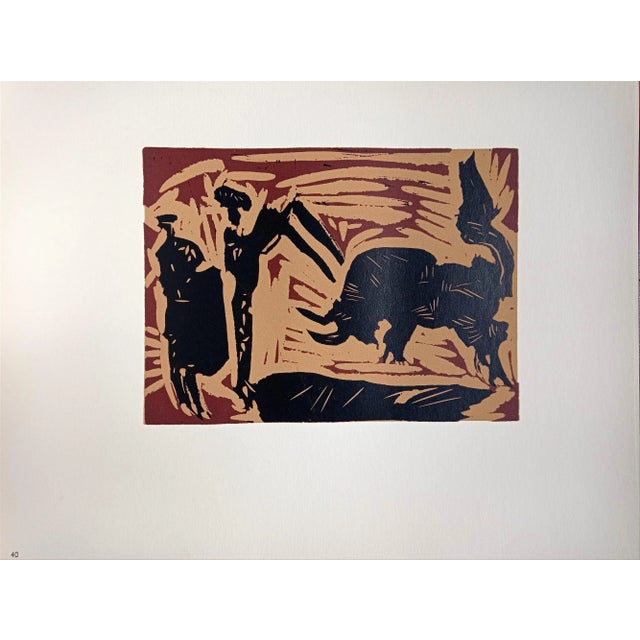 Pablo Picasso - The Banderillas/ Original linocut, 1962 Cercle d'Art 38 x 32 cm In excellent condition I have official...