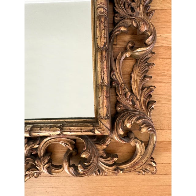 Turner Vintage 20th Century Large Gilt Rococo Carved Mirror For Sale - Image 4 of 14