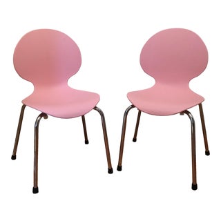 DWR Molded Plastic Chairs - A Pair For Sale