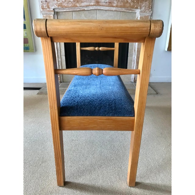 Vintage Wood Bench in Blue Chairish