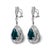 Contemporary 10.08ct Pear Emerald & Diamond Drop Necklace 18-Karat White Gold, Pair For Sale - Image 3 of 3