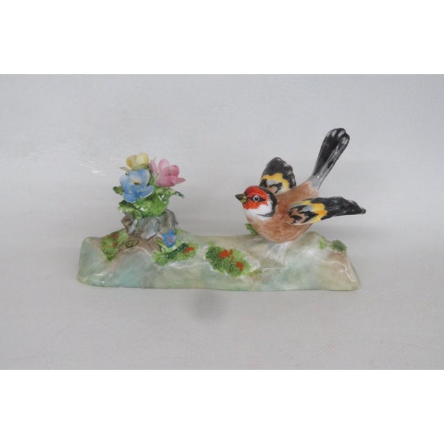 Mid 20th Century Crown Staffordshire Porcelain Goldfinch Bird Figurine Designed by Jt Jones 4897b For Sale - Image 5 of 15