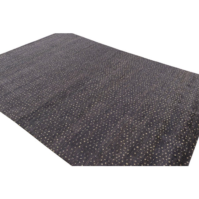 Rug & Kilim Rug & Kilim’s Moroccan Style Rug in Black With Cream White All-Over Patterns For Sale - Image 4 of 7