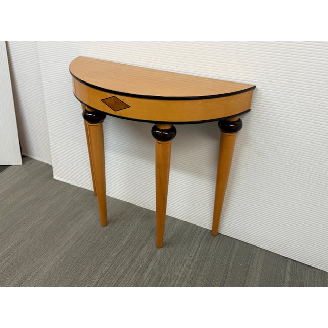 Art Deco Bombay Company Art Deco Demilune Console Table For Sale - Image 3 of 12