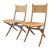 Mid Century Modern Hans Wegner Style Pair of Chairs For Sale
