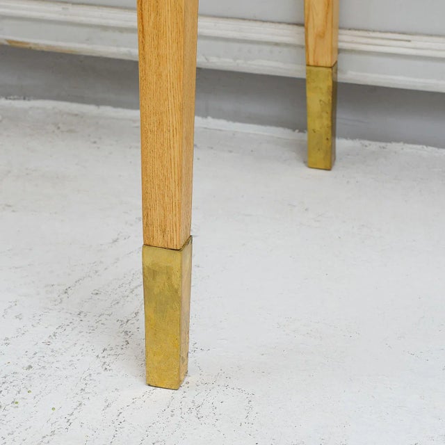 Wood Italian Console on Tapered Legs Attributed to Gio Ponti For Sale - Image 7 of 10