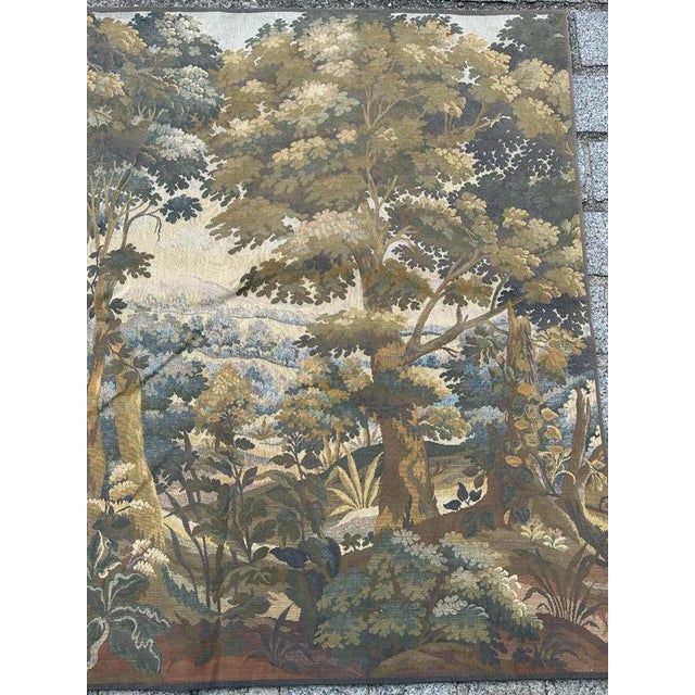 Vintage French Jacquard Tapestry by Jules Pansu – Woodland Landscape Beautiful French Jacquard tapestry by the Manufacture...
