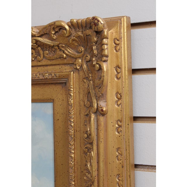 J. Bijou Artist Signed Lake Oil Painting on Canvas For Sale - Image 12 of 16