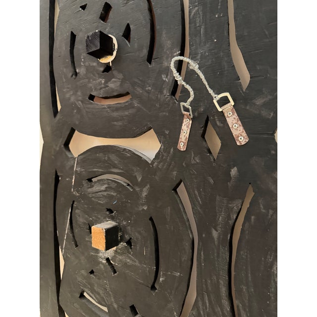1990 Charles Greeley Santa Fe Carved Wood Wall Sculpture For Sale - Image 10 of 12