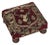 00 Regal Stag Red Tapestry Footstool For Sale - Image 4 of 4