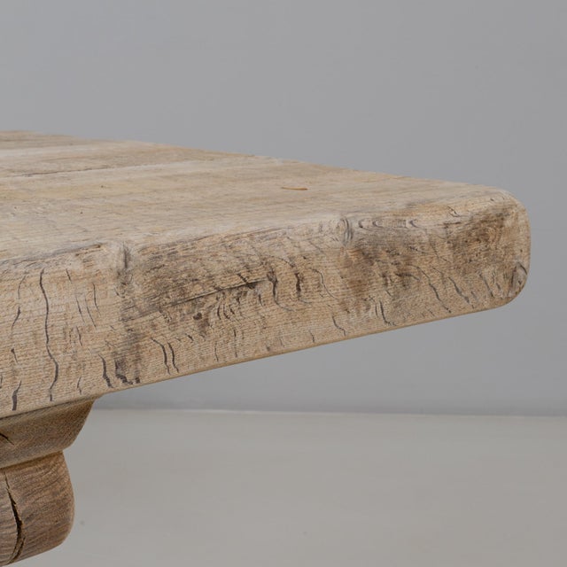 20th Century French Oak Trestle Dining Table For Sale In Greensboro - Image 6 of 18