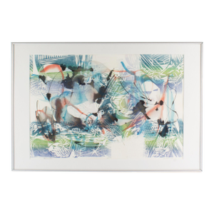 “Frozen Lake” Abstract Monoprint by Ed Funk