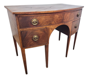 English Regency Bowfronted Sideboard with Drop Handles, 1800s