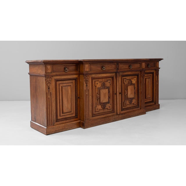 Brown 19th Century English Renaissance Revival Wooden Buffet in Original Patina For Sale - Image 8 of 18