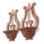 Traditional Pair of Carved Mahogany Lyre Form Wall Sconces For Sale - Image 3 of 11