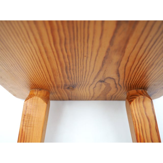 Vintage Scandinavian Pine Stool, 1970s For Sale - Image 9 of 12
