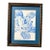 Orignal Watercolor Painting of a Chintz Style Rose, Vintage Frame, Blue and White, For Sale