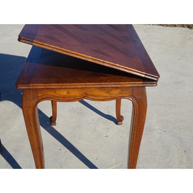 Louis XV Oak Folding Table, 1950s For Sale - Image 16 of 18