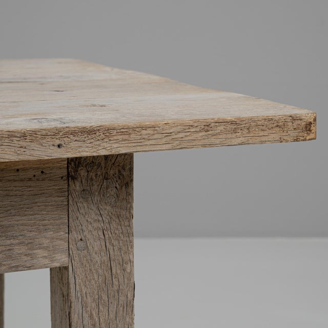 19th Century French Bleached Oak Side Table For Sale - Image 11 of 12