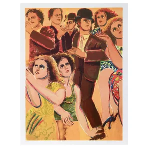 Lester Johnson New York Street Scene 3 Lithograph