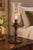 French Country Vintage Etched-Glass Hurricane Lamps in Aged Antique Bronze - a Pair For Sale - Image 3 of 5