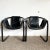 Mid-Century Modern 1970s Black Vinyl on Black Metal Zermatt Tubular Sling Chairs Vecta For Sale - Image 3 of 10