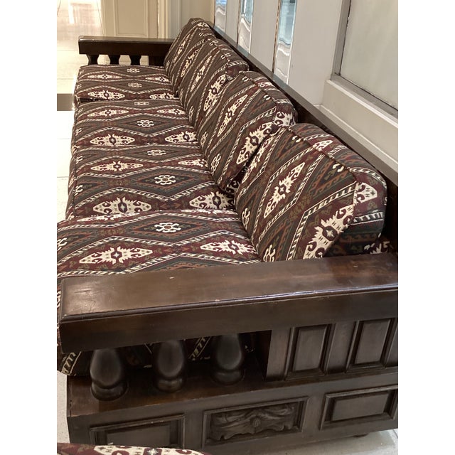 1940s 1940s Spanish Wooden Sofa For Sale - Image 5 of 8