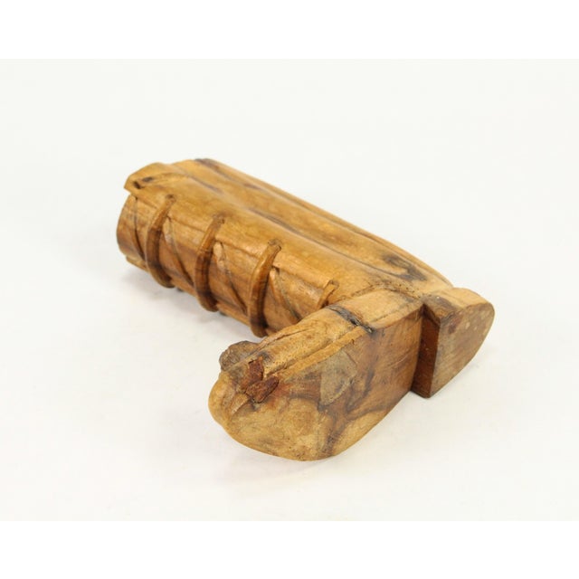 Miniature Novelty Carved Wooden Boot, Mouse Man of London Style For Sale - Image 11 of 12