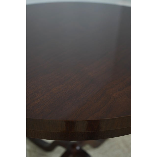 Brown Pair Baker Laura Kirar Modern Design Round Lamp Tables For Sale - Image 8 of 12