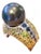 Bochic “Orient” Vintage South Sea Pearl & Fancy Blue Sapphires Ring Set 18K Gold For Sale