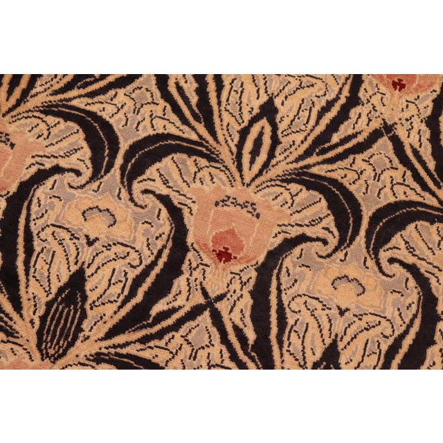 Shabby Chic Shabby Chic 1990's Pak-Persian Black/Red Wool Rug - 6'1'' X 9'0'' For Sale - Image 3 of 9