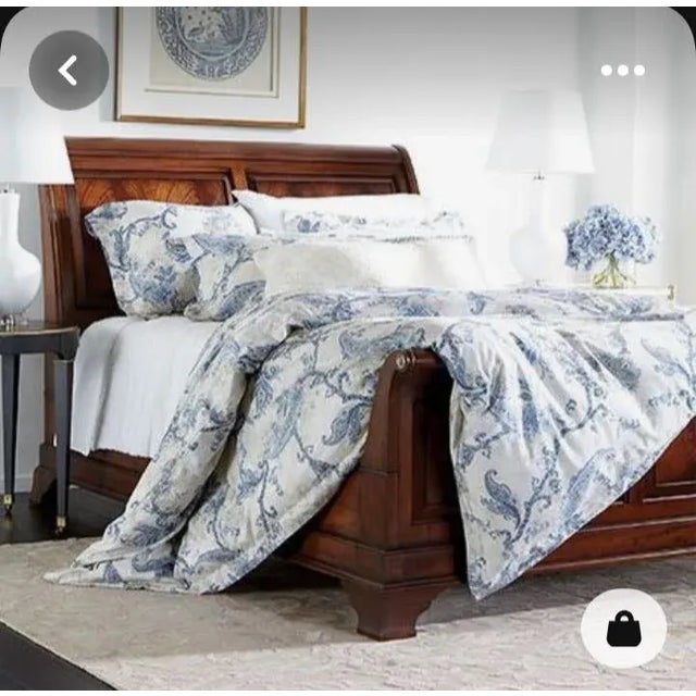 Ethan Allen Cal King Somerset Mahogany Sleigh Bed For Sale - Image 17 of 18