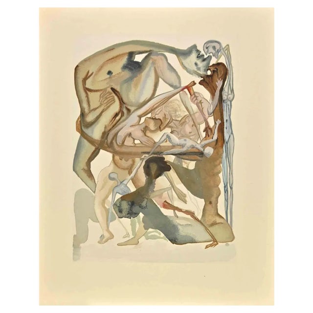 Salvador Dali, The Divine Comedy: On the Edge of the Seventh Circle, Woodcut Print, 1963 For Sale