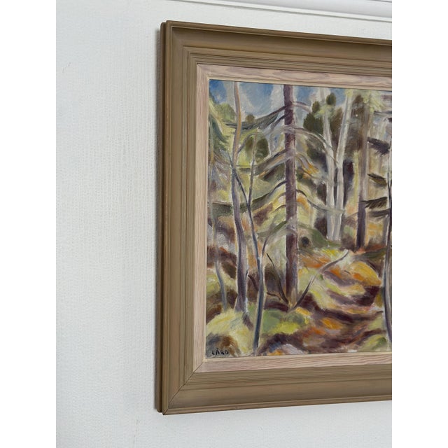 Gottfrid Lård, Forest, 1960s, Oil on Canvas For Sale - Image 10 of 18