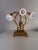 Large Italian Art Nouveau Three-Light Table Lamp in Gilded Bronze and Murano Glass, 1980s For Sale - Image 4 of 15
